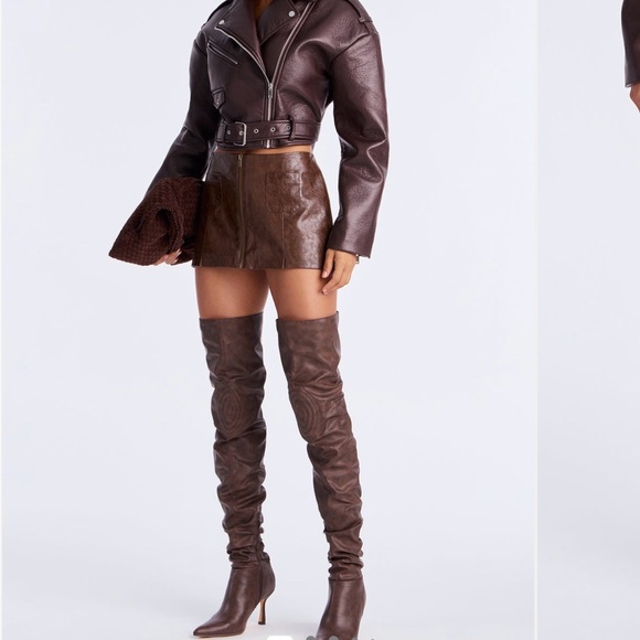 Fashion Nova Dresses & Skirts - Denise Faux Leather Mini Skirt